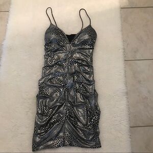 Jump apparel metallic silver dress size 3/4